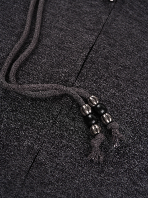 NewJeans Haerin Inspired Waffle Paneled Hooded Zip-Up Jacket