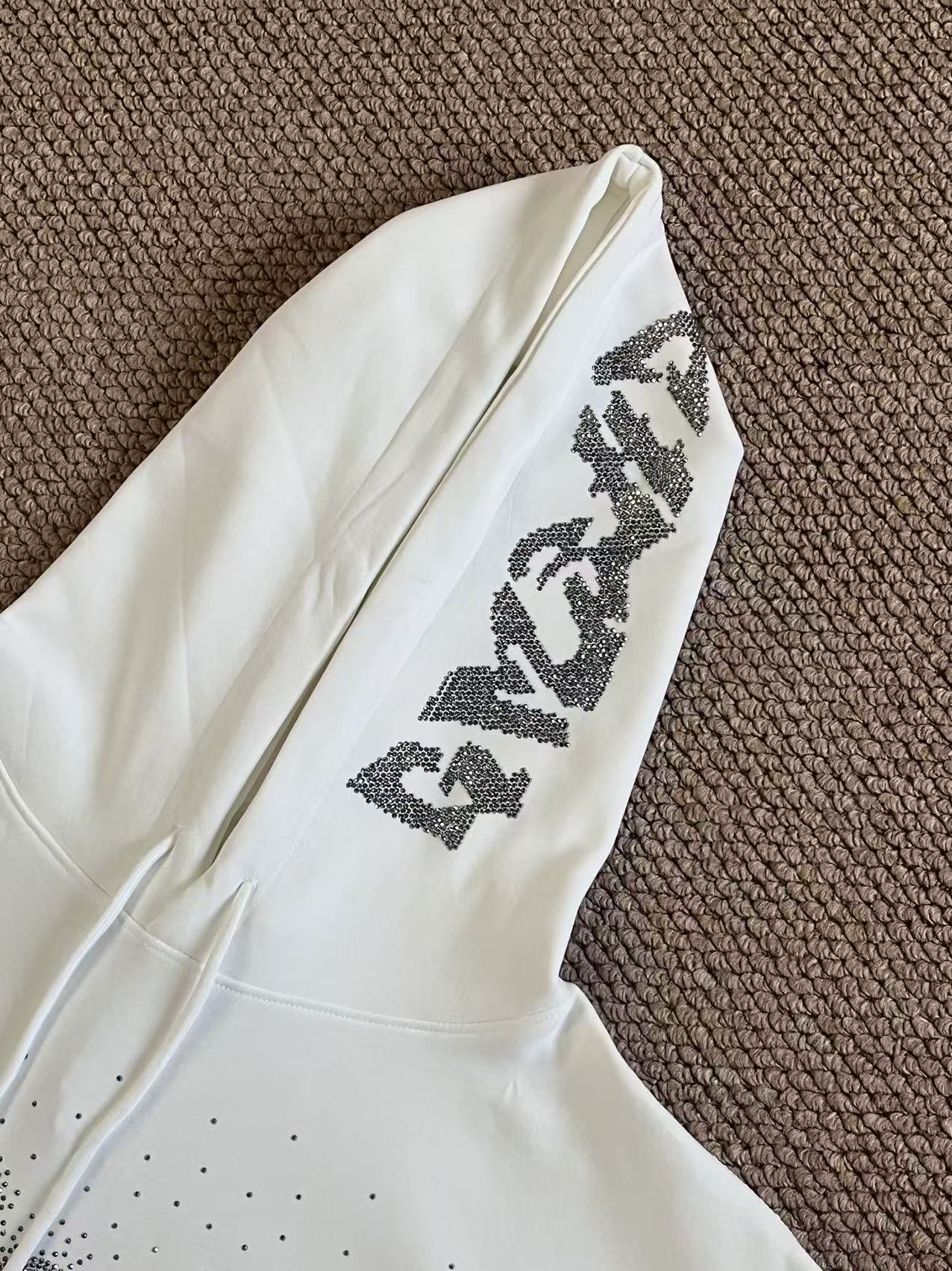 TXT Yeonjun -White GGUM Rhinestone inspired Hoodie