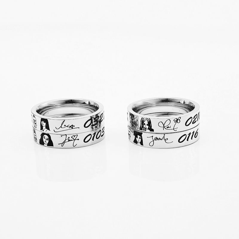 Blackpink Fanmade Birthdate Signature Ring 
