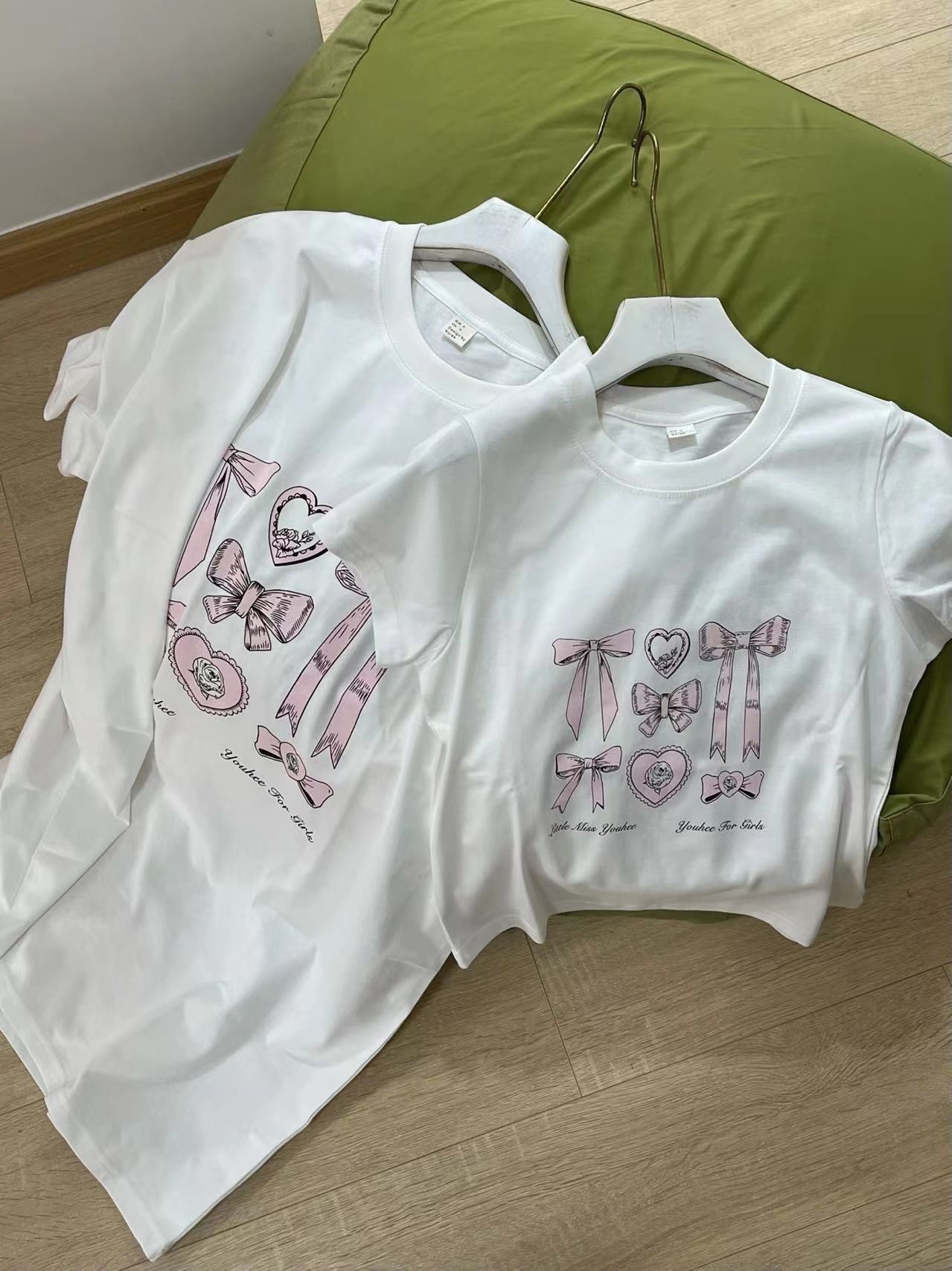 Red Velvet Joy Inspired Heart Bow Print Tee