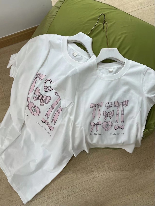 Red Velvet Joy Inspired Heart Bow Print Tee