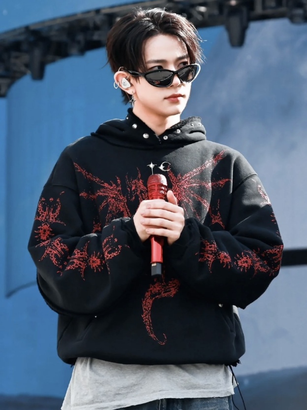 ENHYPEN Heesung Inspired Dragon Print Hoodie