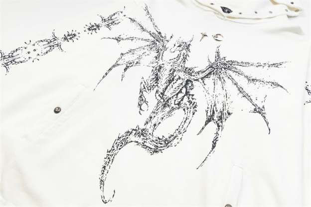 ENHYPEN Heeseung Inspired Dragon Print Hoodie