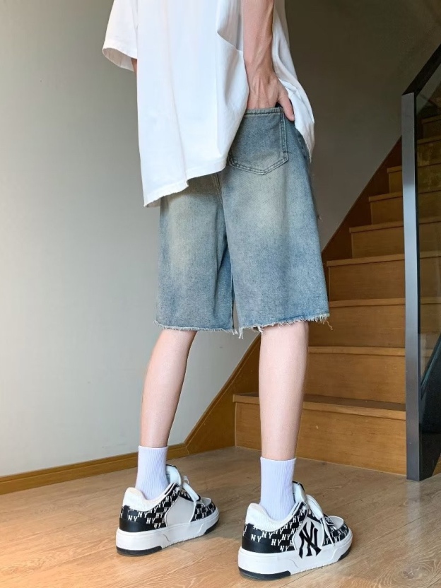 Straykids Felix Baggy Ripped Denim inspired Shorts pant-stray kids