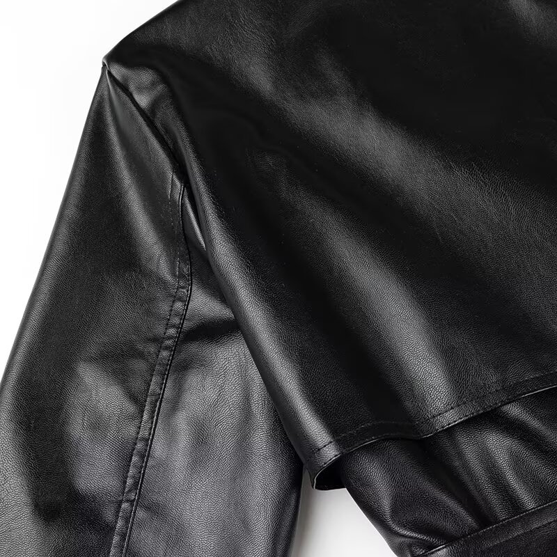 Dark Style Long Leather Jacket-Ateez outfit inspiration ATINY
