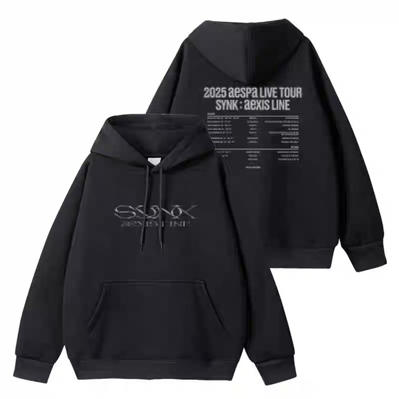 Aespa 2025 Tour SYNK aeXIS LINE Merch Inspired Hoodie