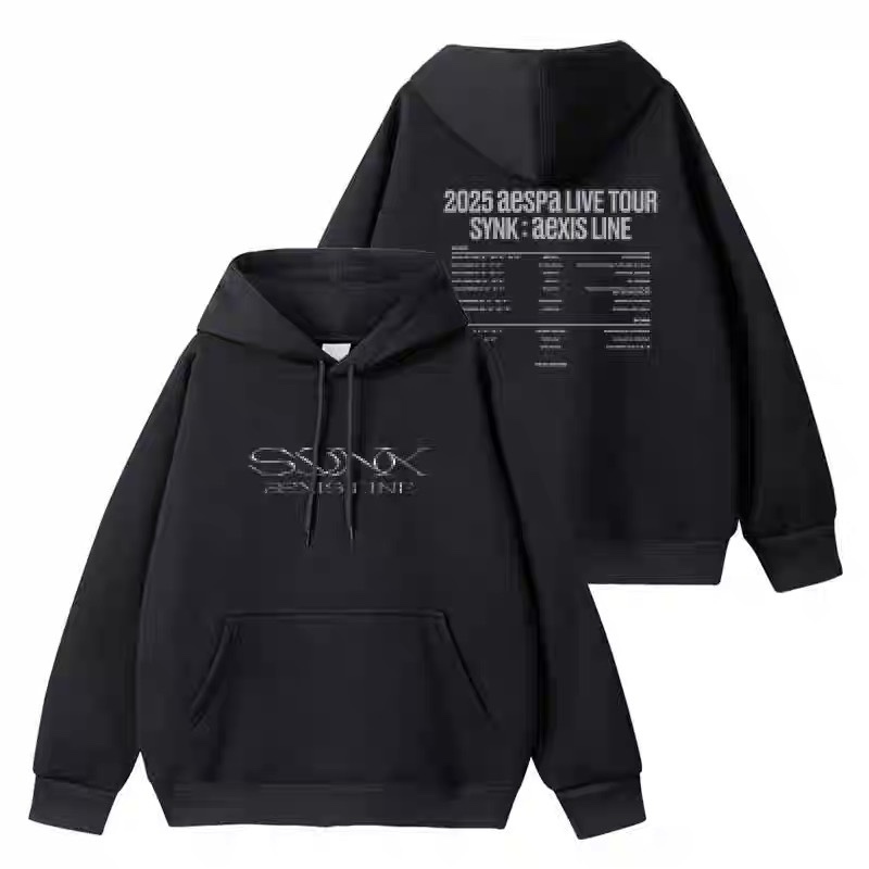 Aespa 2025 Tour SYNK aeXIS LINE Merch Inspired Hoodie