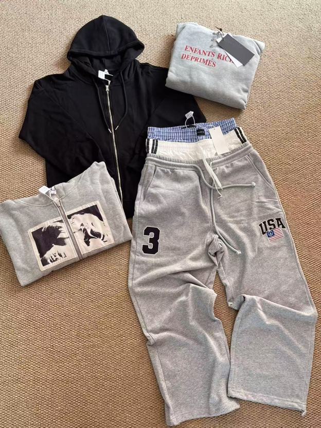 Enhypen Niki Inspired Drawstring Fake Three-Waist Paneled Sweatpants pants