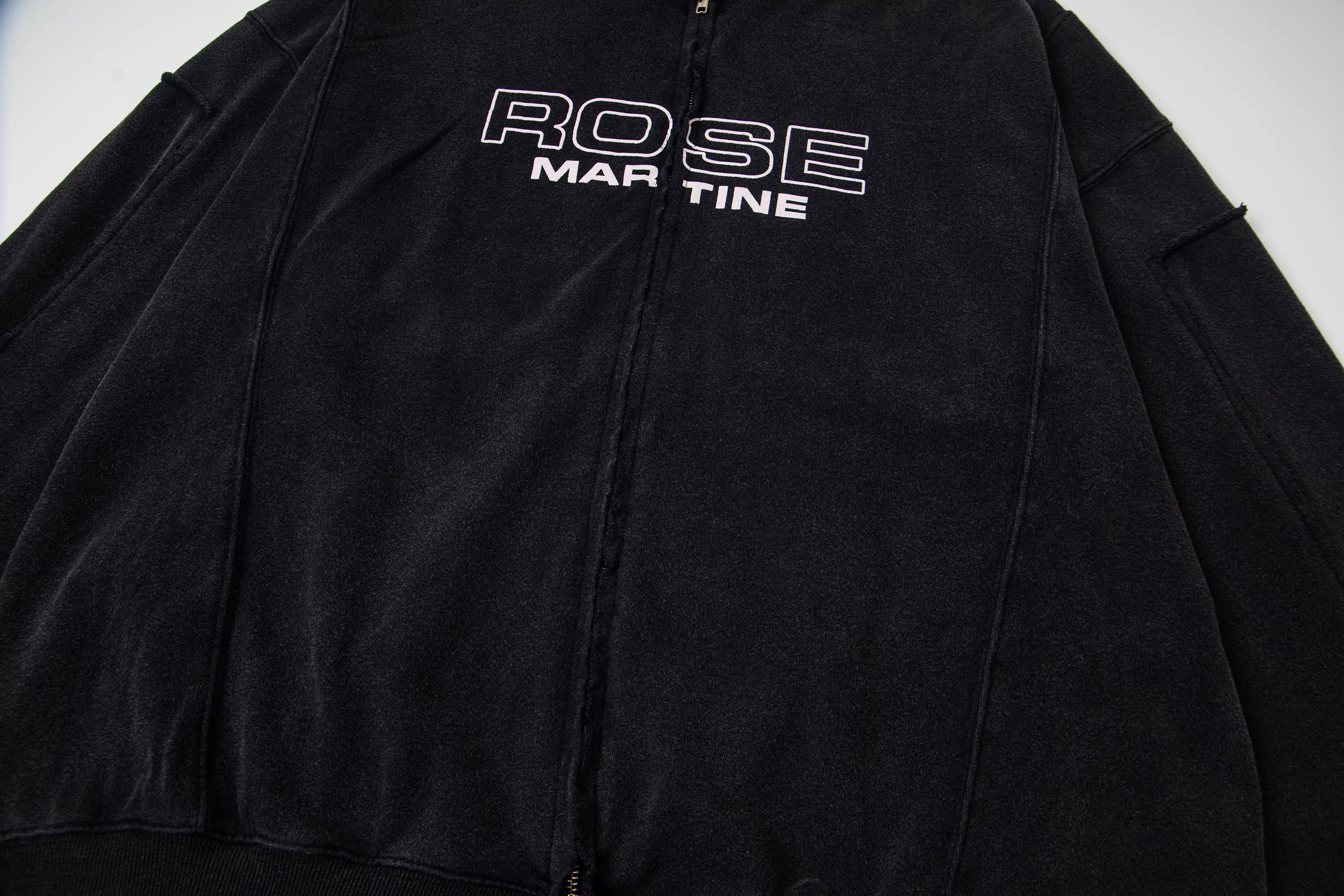 Aespa Winter Inspired Logo-Print Washed Bomber Jacket