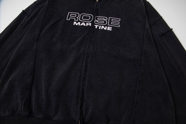 Aespa Winter Inspired Logo-Print Washed Bomber Jacket