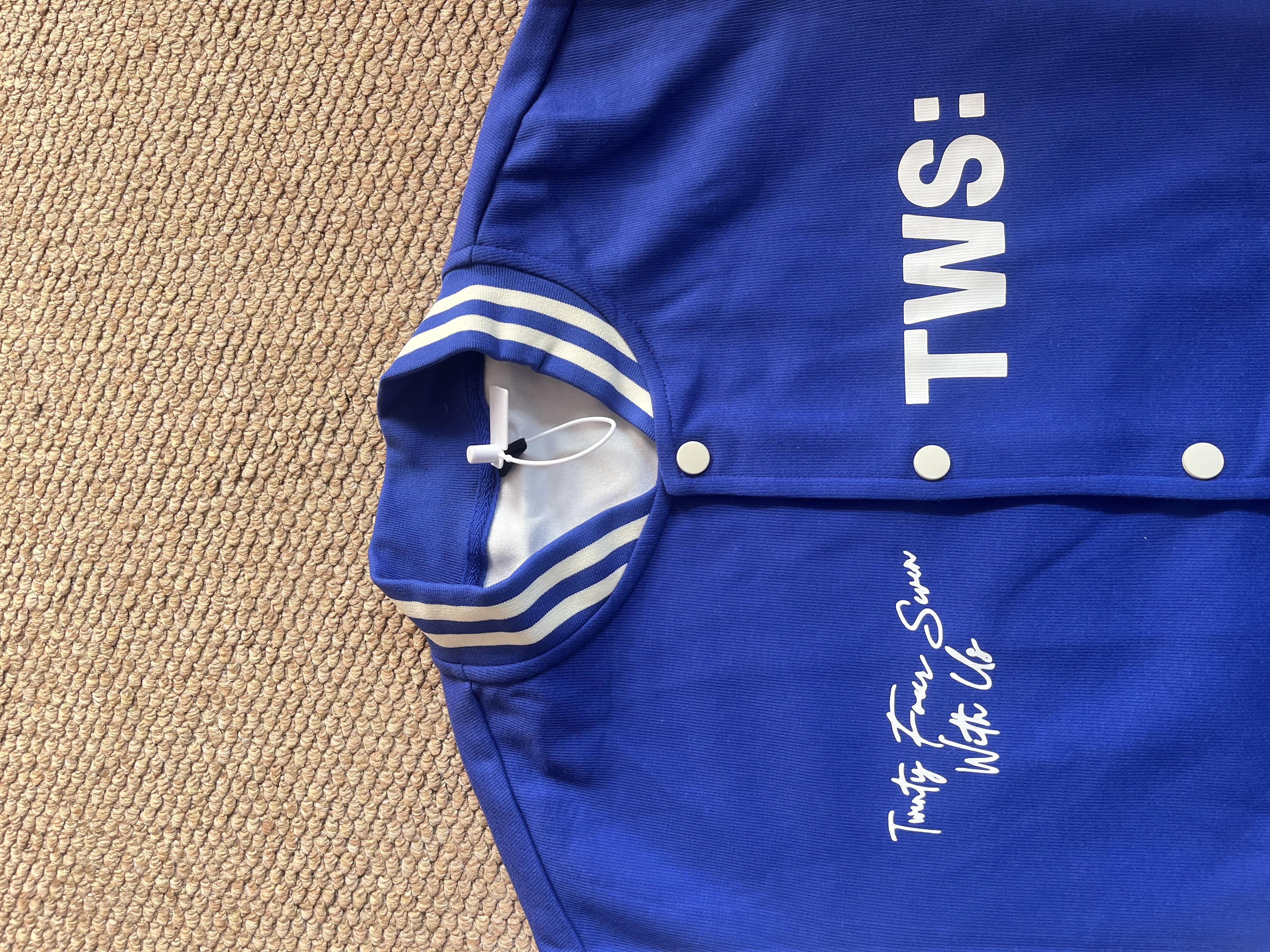 TWS Mini Fm Inspired Blue Baseball Jacket