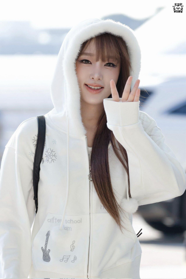 NMIXX Haewon Inspired Rhinestone hotfix fur hoodie