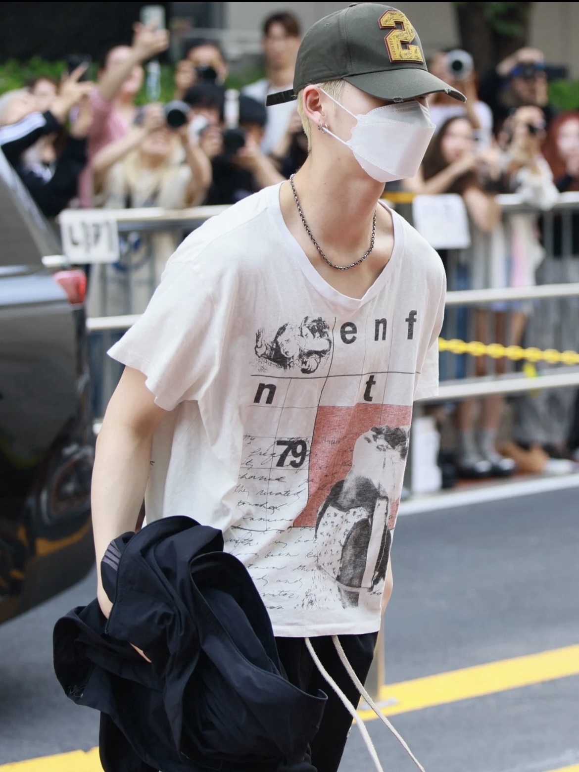 ENHYPEN Niki & Boynextdoor Jaehyun Inspired Punk Style Printed T-Shirt