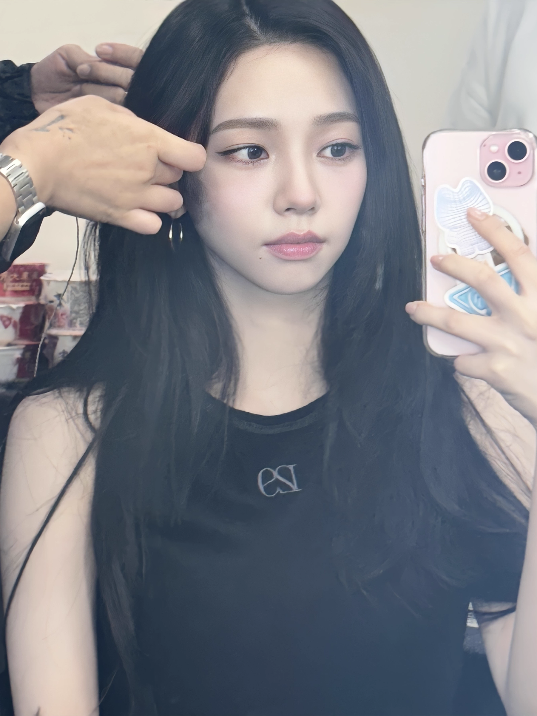 Aespa Karina Inspired Blackp Sleeveless Tank Top