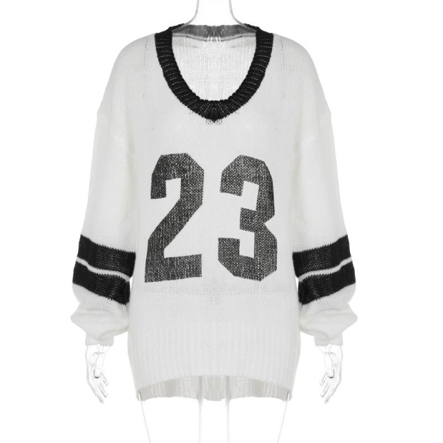 Black White See Through Knitted Sweater inspired Vernon Seventeen