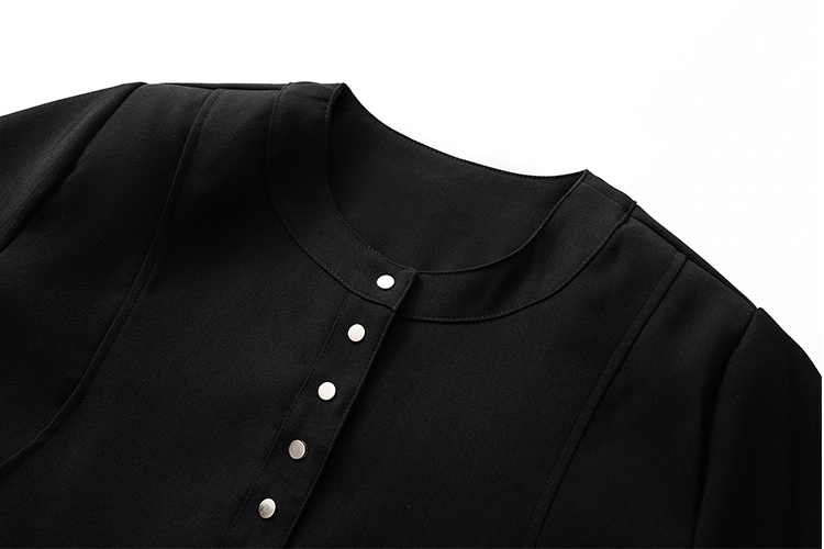 Blackpink Jennie Inspired Black Round-Neck Cropped Jacket