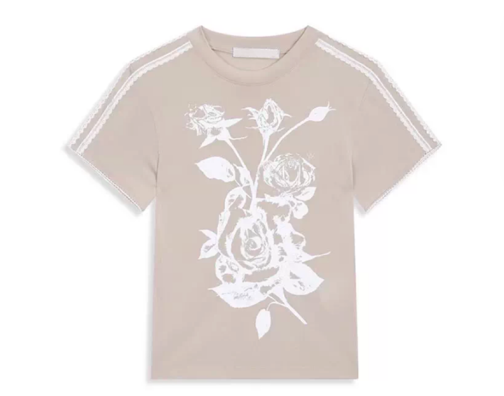 LE SSERAFIM Chaewon Inspired Rose Baby Tee
