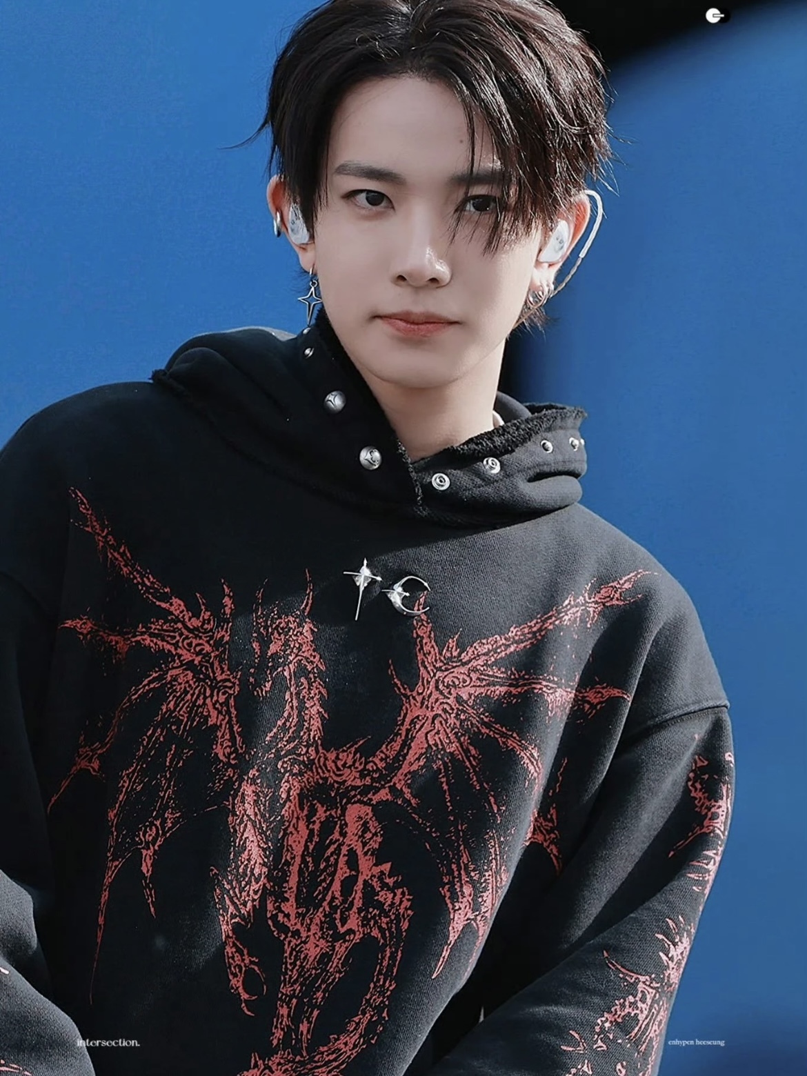 ENHYPEN Heesung Inspired Dragon Print Hoodie