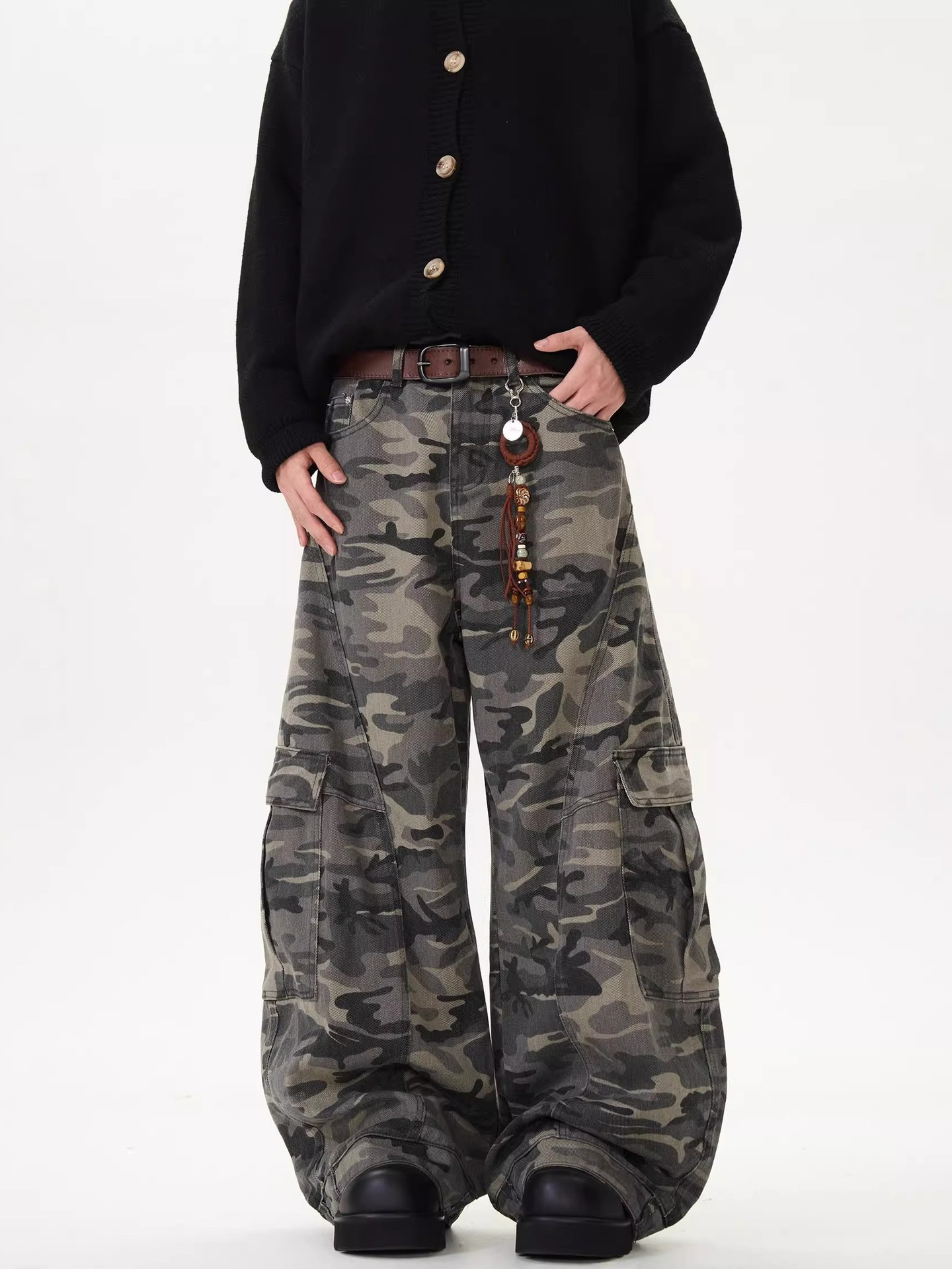 ENHYPEN Sunghoon Inspired Camo pants Camouflage Sickle Jeans