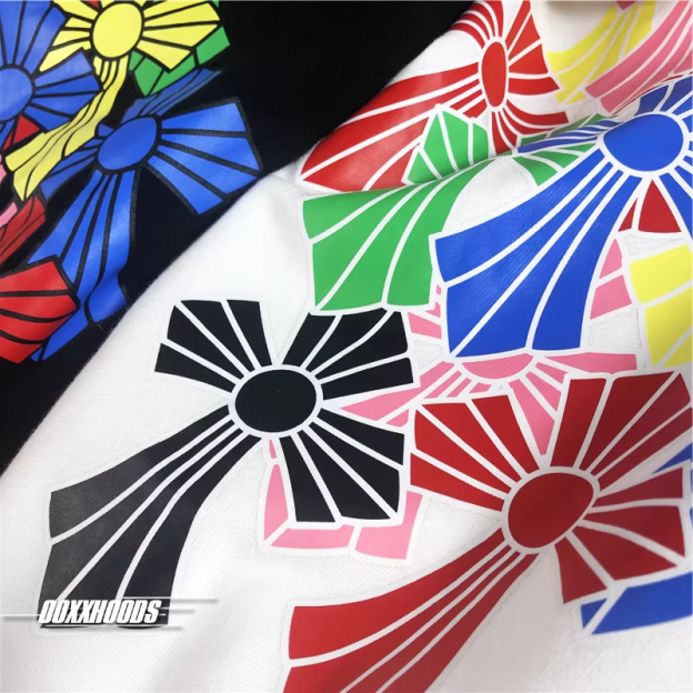 Ehypen Niki Inspired Multi Color Cemetery Cross Logo Hoodie