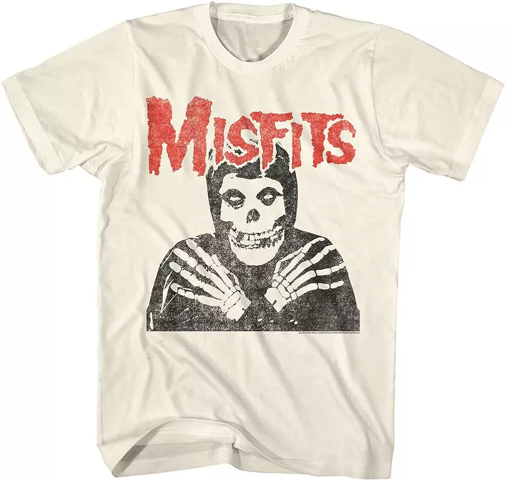 Cortis Martin Justin Biber Inspired Misfits Classic Fiend Skull Graphic T-Shirt