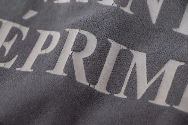 Distressed Washed Grey Keywords Short Sleeve T-shirt