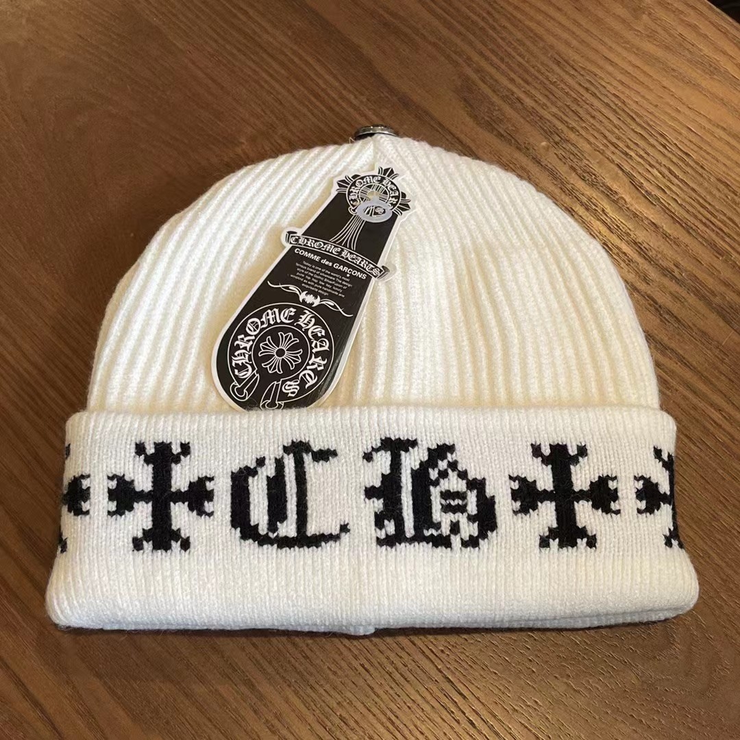 Enhypen NIKI inspired chrome hearts knit beanie hat