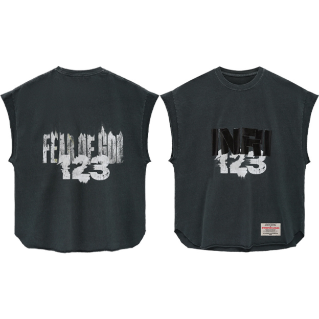 Seventeen DK Inspired Washed Grey Sleeveless Tee