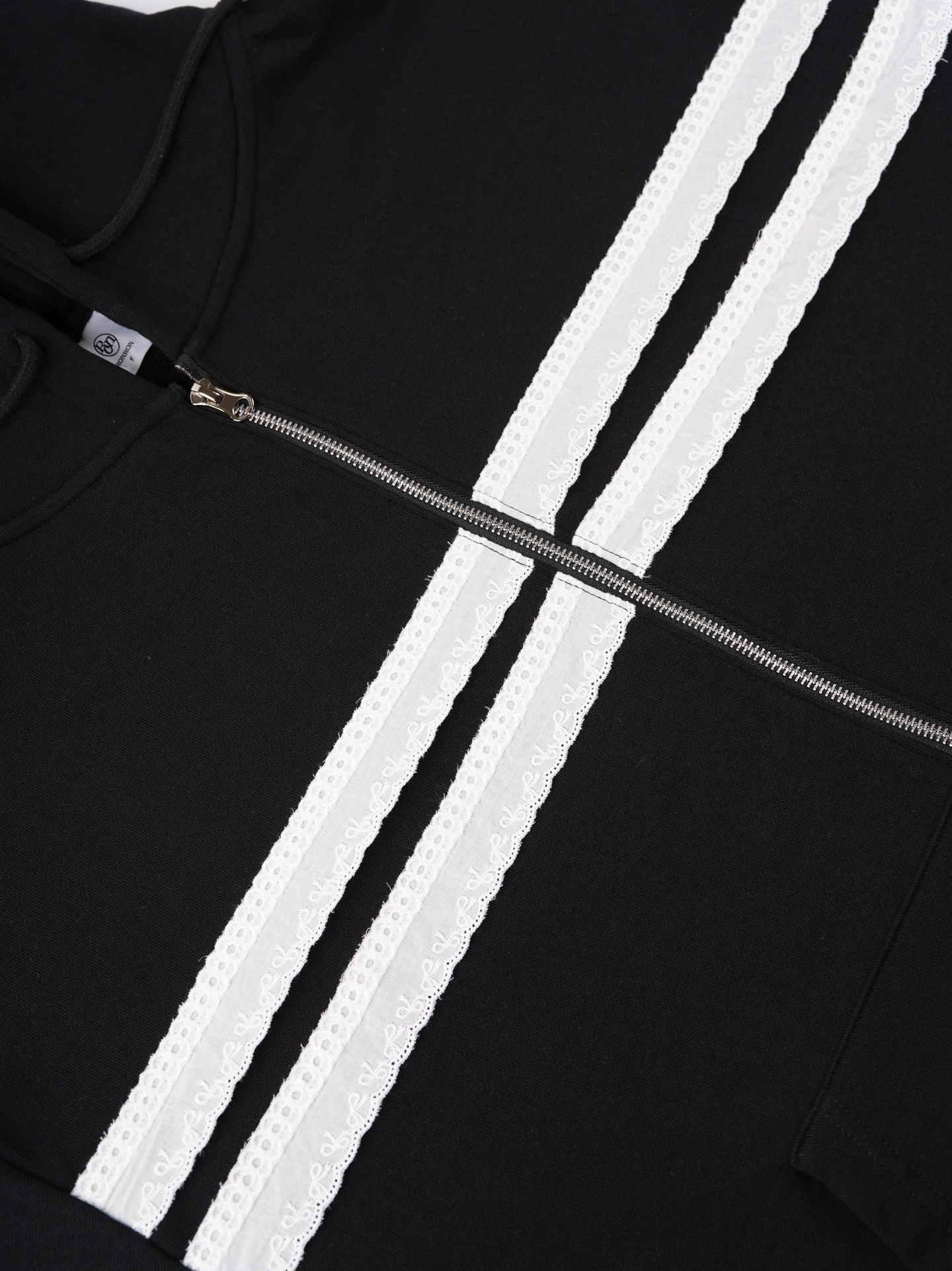 IVE Rei&I-DLE Miyeon Inspired Lace Trim Hooded Zip-Up Sweatshirt