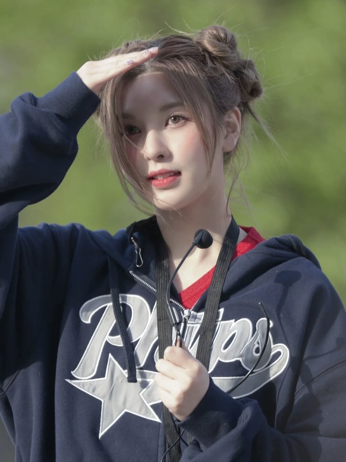 NewJeans&NMIXX&GIDLE Inspired Embroidered Letter Zip-Up Hoodie