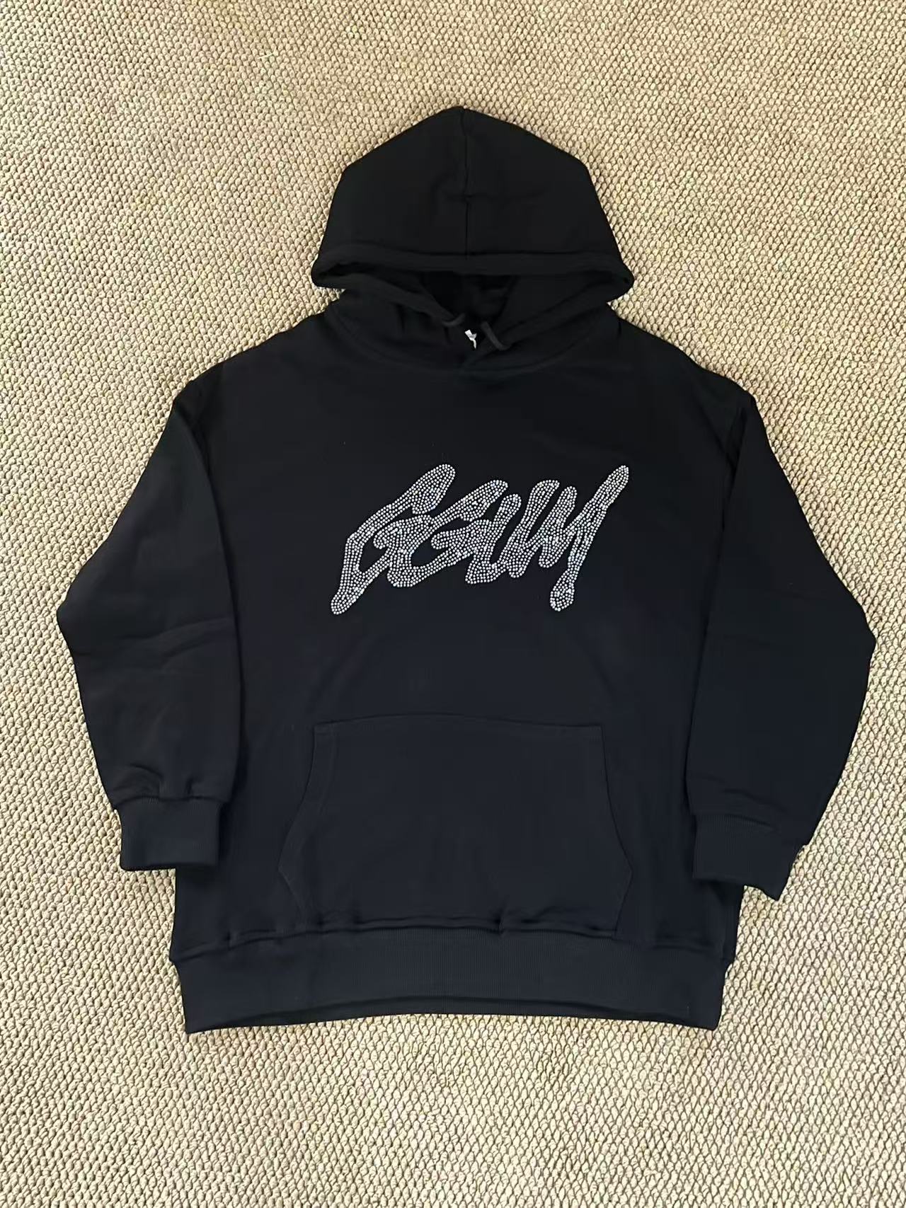 TXT Yeonjun-Black GGUM Rhinestone inspired Hoodie