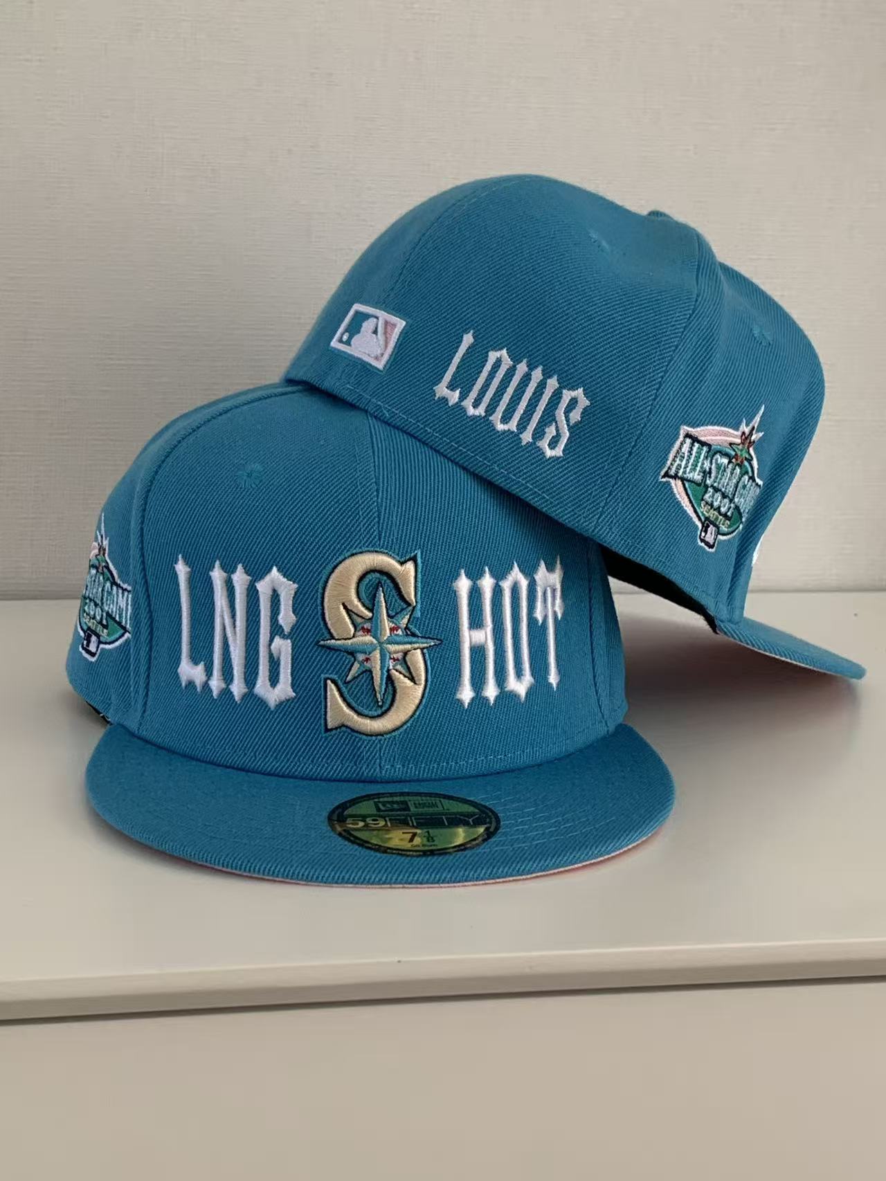 Red Blue Embroidered Baseball  Custom Cap Hat 