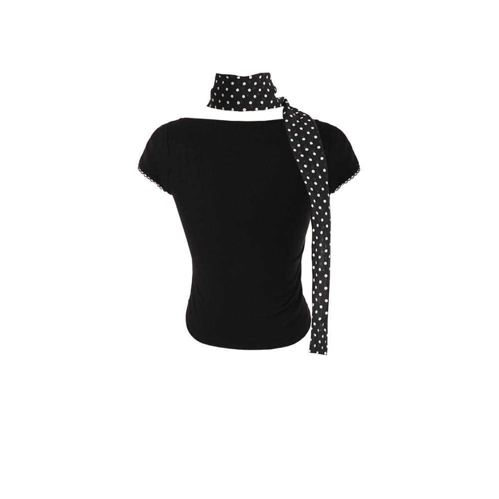 Lesserafim Sakura&Babymonster Chiquta Inspired Polka Dot Crop Top Shorts Set