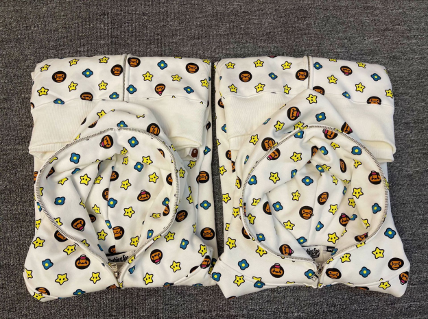 NewJeans Haerin Inspired BABY MILO Print Zip-Up Hoodie Jacket