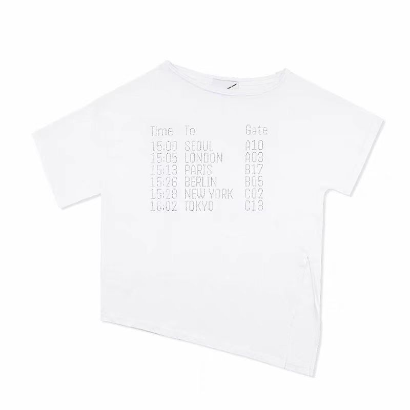 Aespa Winter Inspired Sparkle Letter Off-Shoulder Tee