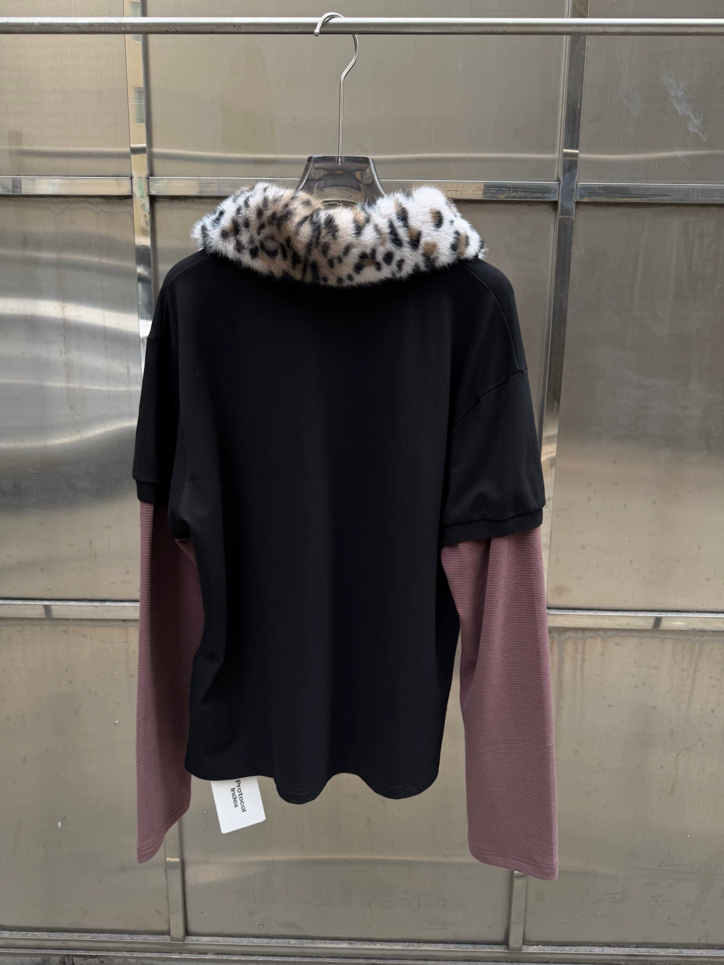Cortis James Inspired Fur Collar Layered Polo Shirt