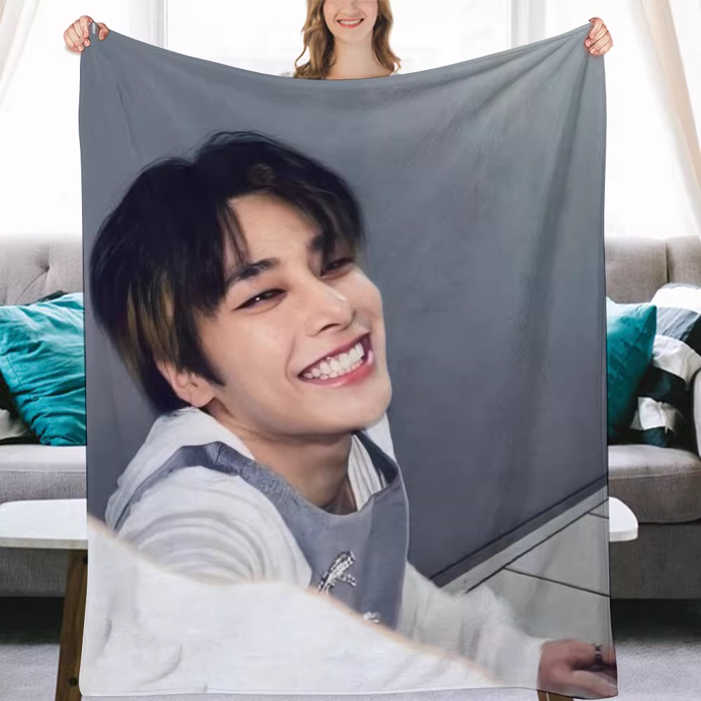 Stray kids I.N Fanmade Flanne Blanket - Kpop Concert Fan Blanket-Straykids