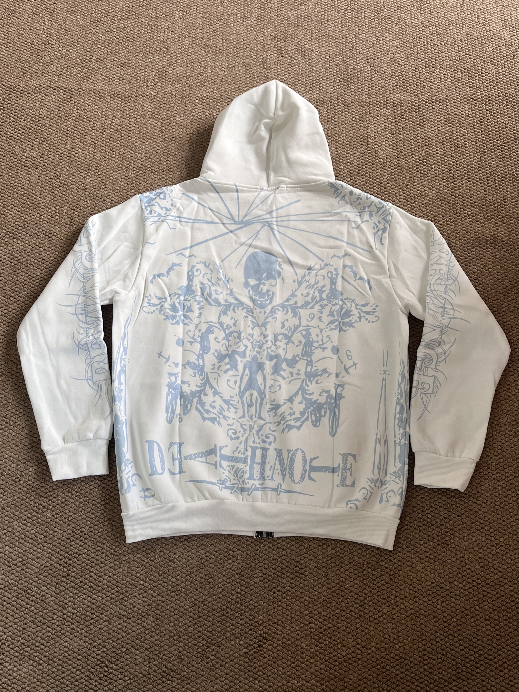 Aespa Giselle Inspired Heart Devil Graffiti Printed Zip Up Hoodie Jacket