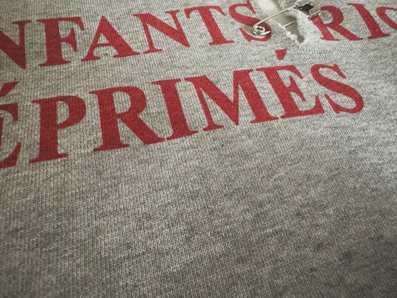 Enhypen Niki Gray Vintage Keywords Distressed inspired Oversized Hoodie