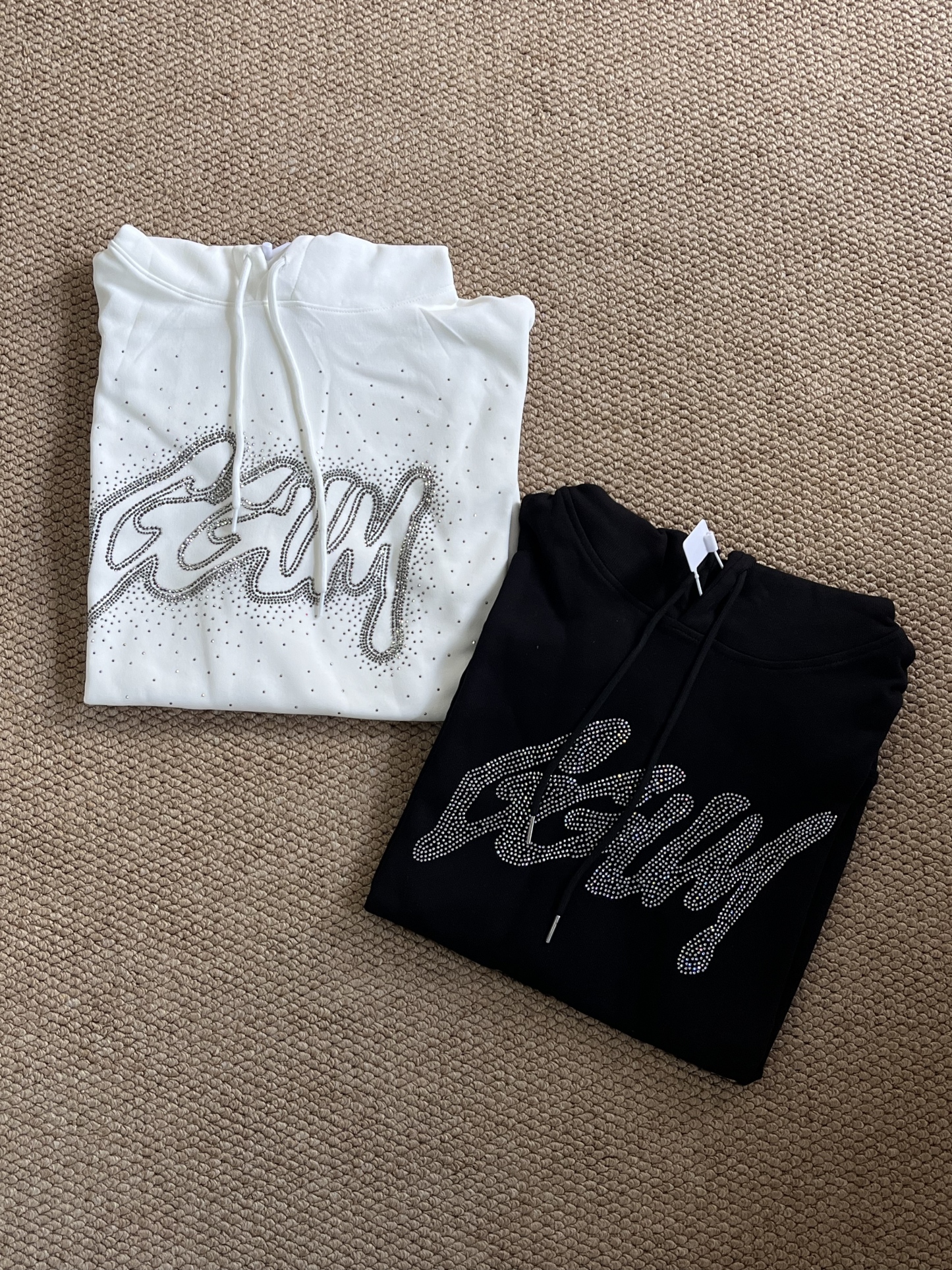 TXT Yeonjun -White GGUM Rhinestone inspired Hoodie