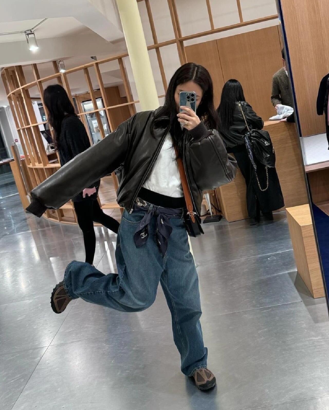 Blackpink Jennie Inspired Vintage Blue Loose Pants