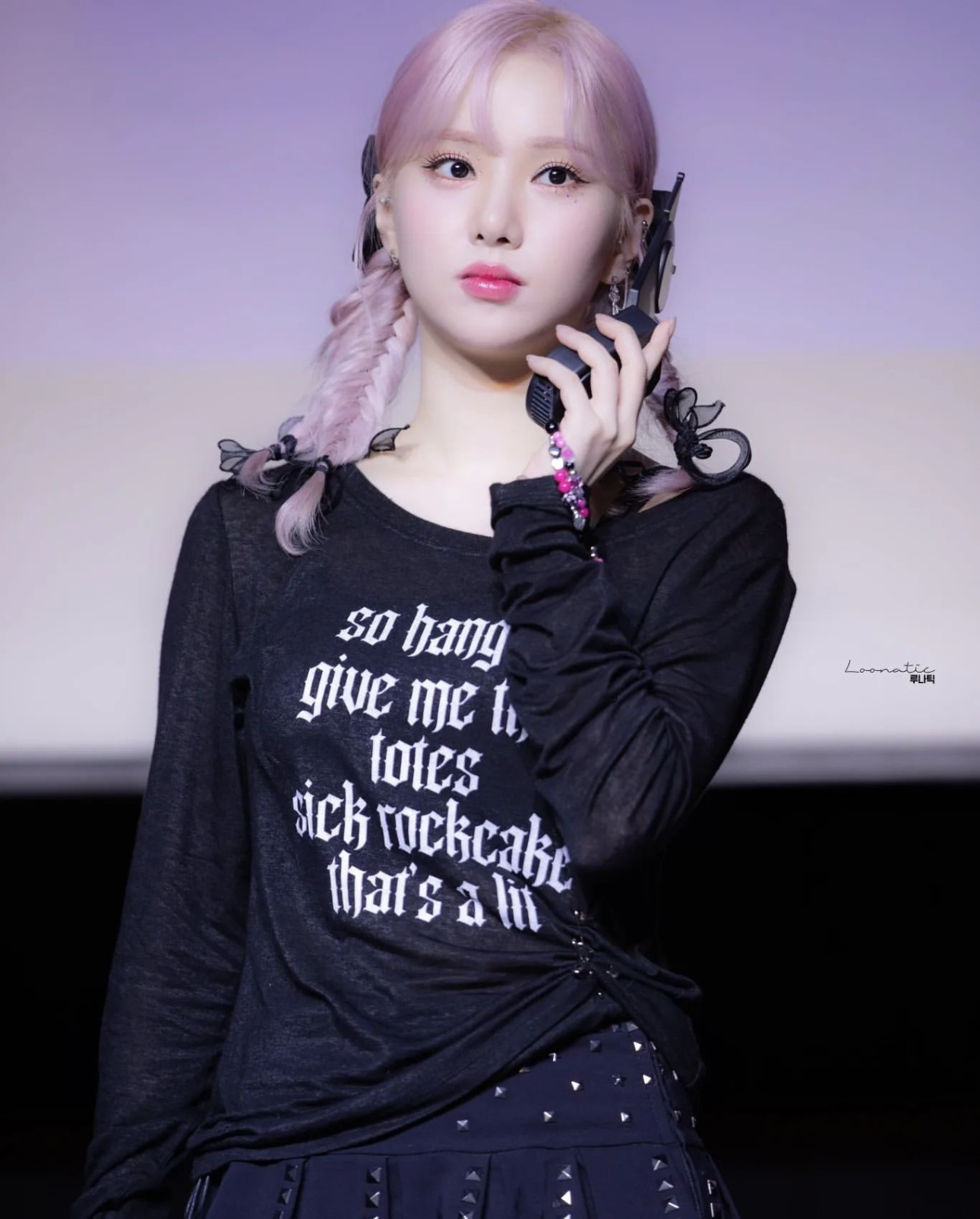 Printed Raglan Long Sleeve T-Shirt-Aespa Ningning