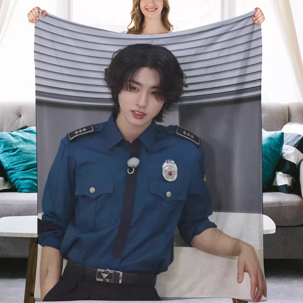 Stray kids Han Fanmade Flanne Blanket - Kpop Concert Fan Blanket-Straykids