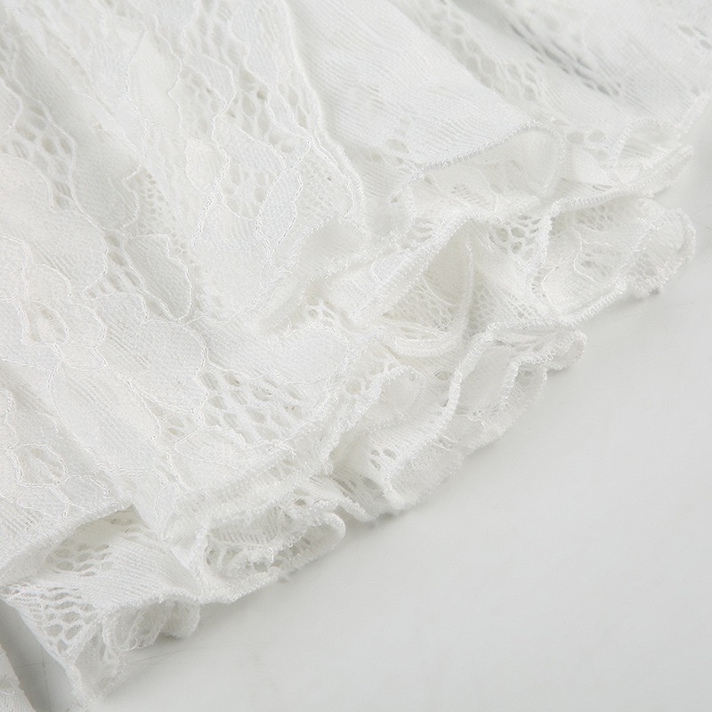 Jennie Coachella Inspired Red Croc-Embossed Top & Lace Skirt Set