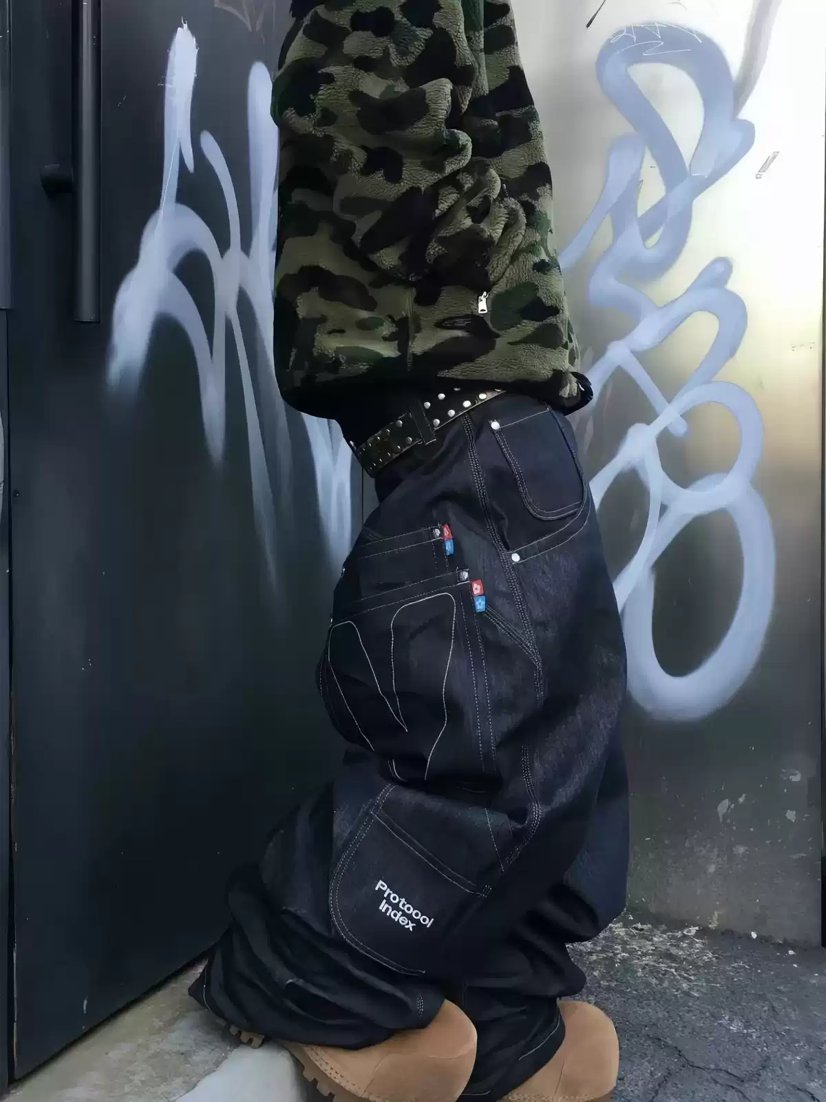 Cortis Martin Inspired Indigo Retro Baggy Denim Pants