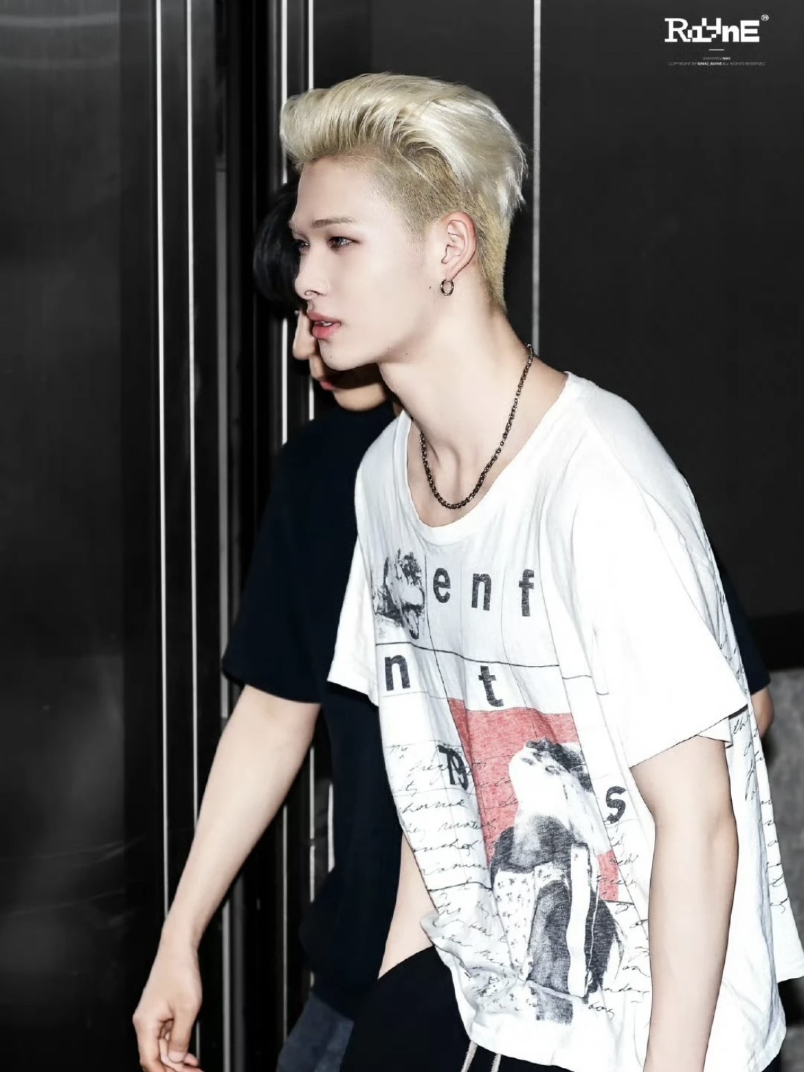 ENHYPEN Niki & Boynextdoor Jaehyun Inspired Punk Style Printed T-Shirt