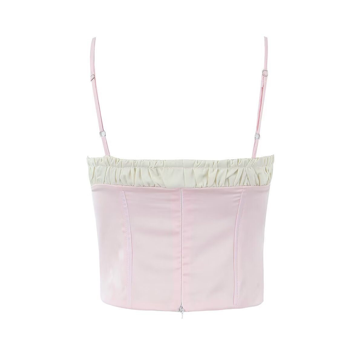 Ruched chest lace-up sheath camisole-Outfitidea For Blinks BLACKPINK-Inspired Fashion