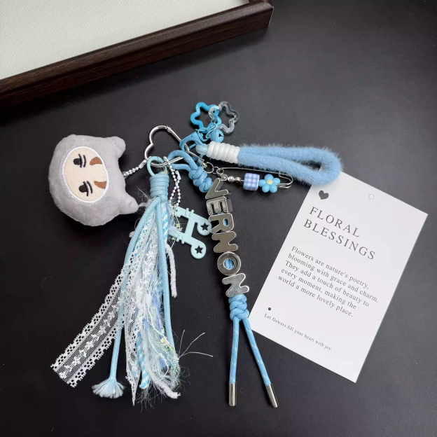 Seventeen Custom Plush Bag Charm-Handmade Keychain for Carats