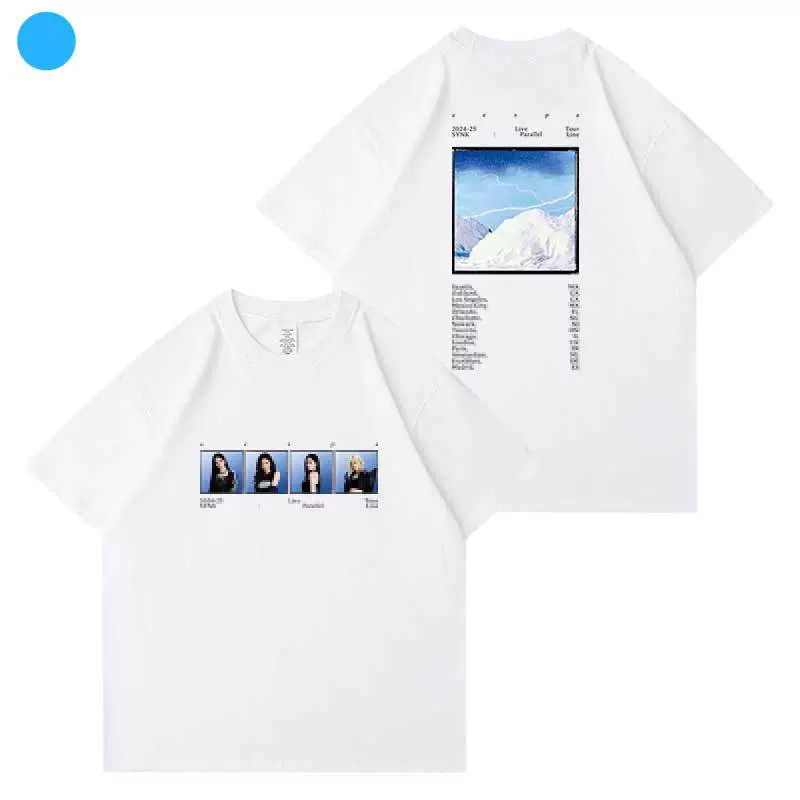 Aespa Live Tour-Synk Parallel Line T-shirt-Aespa