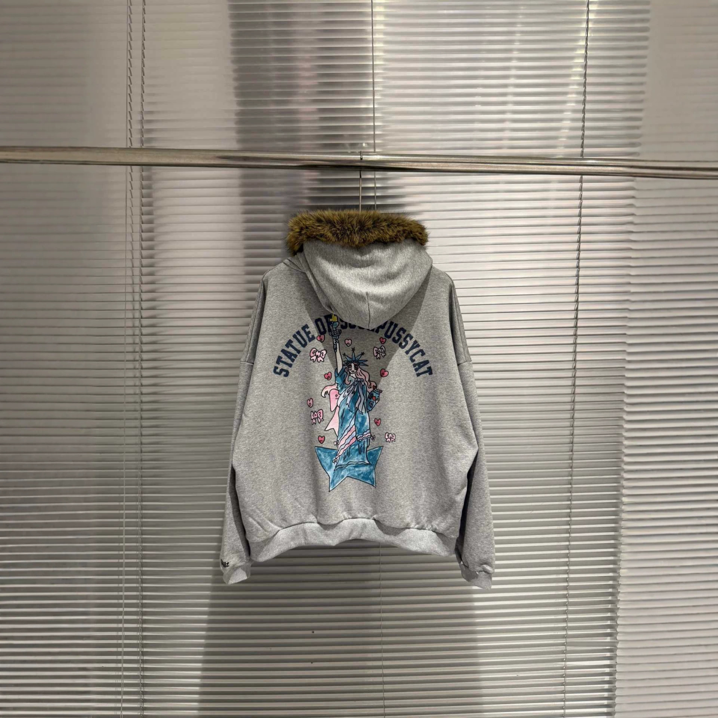IVE Rei Inspired Grailz Style Parody Fur Zip Up Hoodie